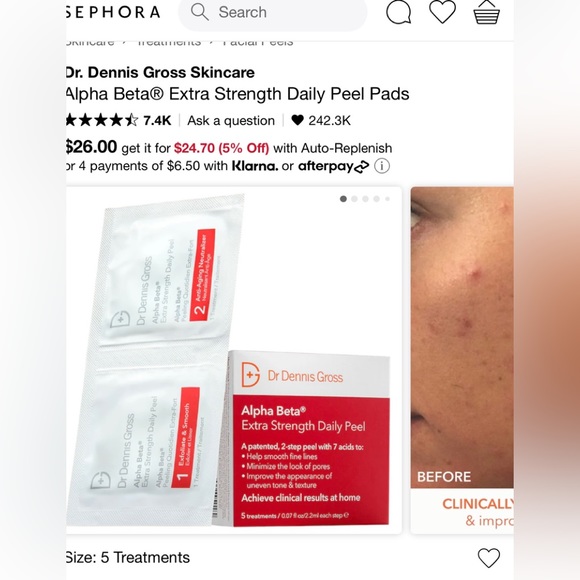 10 Dr Dennis Gross Alpha Beta extra strength daily peels - Picture 2 of 6